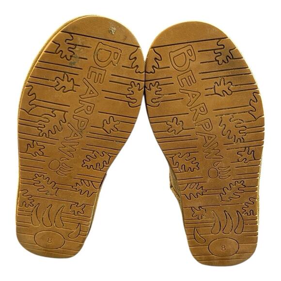 Bear Paw BearPaw Emma Short Women’s Boots Size 8 Tan Cow Suede Sheepskin Booties - Picture 8 of 9